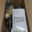 350 Pieces Green Gold Plastic Dinnerware Set, Gold Disposable Plates for Party, Include 100 Green Plates with 150 Plastic Cutlery, 50 Napkins and 50 Cups