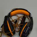 BENGOO G9000 Stereo Gaming Headset for PS4, PC, Xbox One Controller, Noise Cancelling Over Ear Headphones with Mic, LED Light, Bass Surround, Soft Memory Earmuffs (Orange)