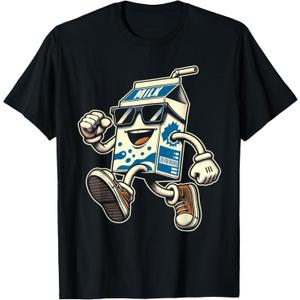 80s 90s Milk Carton Men Women Kids Funny Retro T-Shirt (Black, XXL)