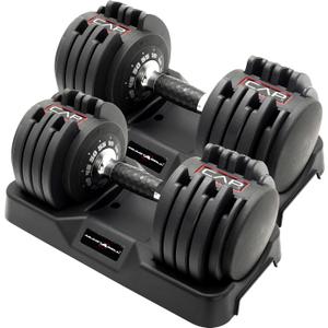 CAP ADJUSTABELL Adjustable Dumbbell Weights - Singles & Pairs | 12.5 lb, 25 lb & 55 lb | Multiple Handle Options