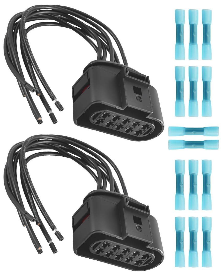 Headlight Pigtail Connector Fit for Kenw0rth T680, Halogen Headlamp Wiring Harness Connector 2 Pcs