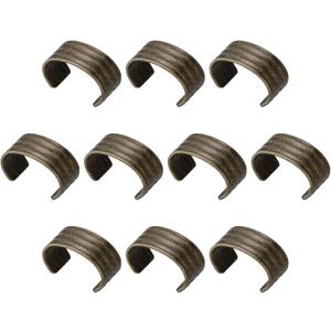 uxcell Leather Rope Clip, 100Pcs Cylindrical Crimping Cord Crimps Foldable String Leather Cord Fastener for DIY Lanyard, Tassel, Jewelry Making, Bronze