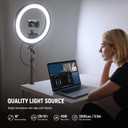 NEEWER RL45B 18" Edge Lit Desk Ring Light for Phone Camera Laptop LED Lighting Kit Phone Holder Desktop Stand Ball Head Mount Video Conference Webcam Recording Zoom Call Streaming Makeup Selfie
