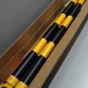 RoadHero 4 Pack 4 FT to 6.9 FT Retractable Cone Bar, Expandable Traffic Cone Bars for Parking Lots, Extendable Barricade for Road Construction, Black and Yellow, Cone Not Included