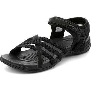 UBFEN Womens Hiking Sandals Walking Outdoor Sports Comfortable Water Sandals with Arch Support Comfortable for Beach Camping Travel Golf 9