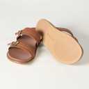 The Drop Women's Avona Two Strap Slide Sandals (6.5, Cognac)