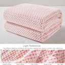 Exclusivo Mezcla Fleece Throw Blanket Extra Large, Super Soft and Warm Blankets for Couch, Sofa and Bed Waffle Textured, Cozy, Fuzzy and Lightweight (Heather Dusty Pink, 50x70 Inches)