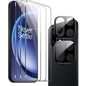 for OnePlus 15 Screen Protector, [3+2 Pack] Tempered Glass Screen Protector+Camera Lens Protector,9H,Bubble-Free,Anti-Scratch