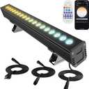 LED Wall Washer Light Bar, Tunable White 2700K-6500K, Smart WiFi App and RF Remote, Smooth Dimming, 8 Modes, Linkable 20in IP65, AC120V Plug-in for Porch Patio Sign, 20" 36W Tunable White