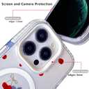 Cherry for iPhone 15 Pro Max Case,MagSafe Compatible,Matte Soft Slim Shockproof Cover,Anti-Fingerprint,Anti-Yellowing,Anti-Scratch Back,Magnetic Phone Case for Women,Girl,Cute,Girly,Clear