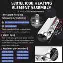 Upgraded5301EL1001J 5301EL1001H Dryer Heating Element Assembly Replacement for LG DLE5977W DLE2240W DLE3170W-Perfect Replacement for 5301EL1001A,5301EL1001E,5301EL1001H,5301EL1001G, 5301EL1001U