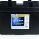 Camco Large Battery Box with Straps and Hardware - Group 27, 30, 31 |Safely Stores RV, Automotive, and Marine Batteries | Measures Inside 7-1/4" x 13-1/4" x 8-5/8" | (55373), Black