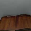 Tioncy 2 Pieces Bamboo Lap Tray with Detachable Pillow 16.9'' x 13'' Lap TV Trays Desk with Handles for Adults Eating in Recliner Breakfast Housewarming Gift (Walnut Brown)