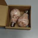 Dimmable Himalayan Salt Lamp LED Light Bulbs, E26 2200K Warm Amber Pink Night Light, 6W Mood Lighting, E26 A60 Salt Rock Stress Relief Bulbs for Bedroom, Decor, Sleep Light, 2pack