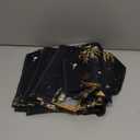 Black and Gold Merry Christmas Table Runner and Placemats Set of 6, 13"x72" Runner with 12"x18" Placemats, Elegant Holiday Dining Set for Kitchen and Farmhouse Dcor