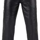 Genuine Leather Full Grain Motorbike Leather Pant, Motorcycle Style (40, Black)