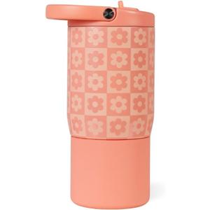 HydroJug Kids 14 oz Sport Water Bottle  Stainless Steel, Insulated, 100% Leakproof, With Carry Handle, BPA-Free  Kid-Friendly Design  Durable & Dishwasher Safe, Daisy Checkers