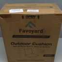 Favoyard Outdoor Seat Cushion Set 24 x 24 Inch Waterproof & Fade Resistant Patio Furniture Cushions with Removable Cover Deep Seat & Back Cushion with Handle and Adjustable Straps for Chair Sofa Couch (Dark Gray)