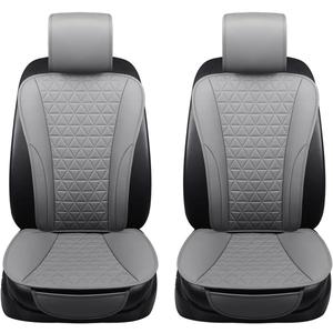 Black Panther Car Seat Covers - Full Set Leather Seat Covers, Waterproof Seat Protectors Universal Fit for 95% of Vehicle Models - Gray