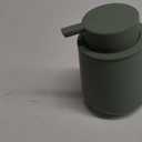INGOFIN Ceramic Lotion Dispenser - 12oz Refillable Hand Soap Dispenser Bathroom, Modern Liquid Dispenser with Pump, Dish Dispenser for Kitchen, Matte Green (Matte Green)