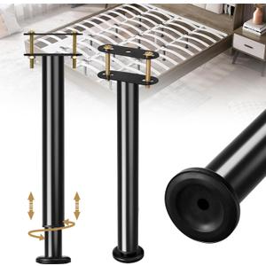 Adjustable Height Bed Support Legs 13.8-23.6 inch, Bed Frame Center Support Legs for Bed Frame/Bed Center Slat/Furniture, Heavy Duty Metal Bed Replacement Legs Bed Slats Support Legs, Upgraded Version