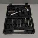 BESTNULE Punch Set, Punch Tools, Roll Pin Punch Set, Made of Solid Material Including Steel Punch and Hammer, Ideal for Machinery Maintenance with Organizer Storage Container (Without Bench Block)