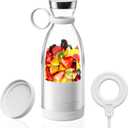 OTPEIR Portable Blender for Shakes and Smoothies with 11.83 Oz Travel Cup and Lid,Durable Stainless Steel Blades for Juice Blending Performance, White