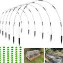 8FT Garden Hoops Grow Tunnel Kit - Rust-Free Fiberglass Frame for Raised Beds, 36pcs - DIY Plant Support for Garden Netting, Vegetable Garden Hoops Kit, Row Covers, and Greenhouse Protection
