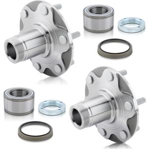 AUTOKAY WH5170112W 2 Front Wheel Hub Bearing Kits Fit for Toyota Tundra 2000-2006 Tacoma 2.7L 1999-2004 Sequoia 4.7L 2001-2007 4Runner 1996-2001 2WD W/Lock Nut and Seal 710571 RE# NT517011 D930-417