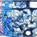 wegreeco Washable Reusable Premium Dog Diapers,Pack of 3,Small Dog Puppy & Doggy Diapers Female,Dog Period Panties Diapers Female in Heat Watercolour S (Small (Newborn-10.5" Waist))