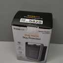 Space Heaters for Indoor Use, 1500W Portable Electric Heater with Thermostat, Ceramic Heater for Room Bedroom Office Under Desk with 3 Heating Levels, Safe Tip-Over Protection (Silver)