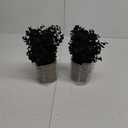 2 Pack Black Fake Eucalyptus Small Fake Plants Potted Artificial Plants for Halloween Decorations Shelf Desk Home Farmhouse Room Coffee Table Bathroom Decor(Black)