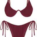 ZAFUL womens Modern (Small, Maroon)