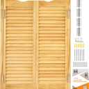 Saloon Swinging Doors 30/32/36/40 Inch Wide, Wood Heavy Duty Swinging Half Door with Hinges and Hardware, Dual Swing Cafe Doors for Doorway Bar Kitchen Decor