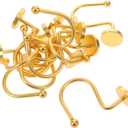 12pcs Decorative Metal Shower Curtain Hooks Elegant Round Design for Bathroom and Kitchen Easy Installation Hangers for Curtains and Wardrobe