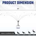 Salcod 360° Long Leg Bird Deterrent, Deters Seagull, Pigeon, and Large Birds, Weatherproof Design Perfect for Boats, Docks, Roofs, Etc, 4FT