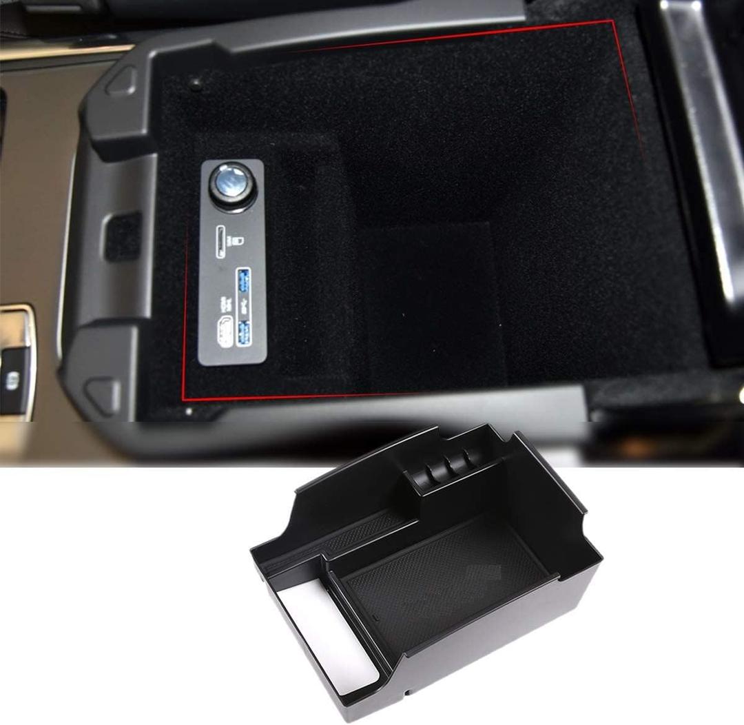 Car Center Console Storage Box, for Land Rover Range Rover/Range Rover Sport 2014-2017 Accessories, ABS Door Phone Glove Armrest Box Accessories Without Refrigerator, Only for Left Hand Drive