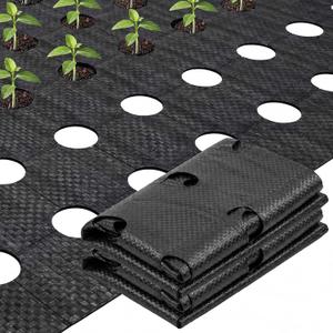 78 x 6.5 ft Garden Weed Barrier Landscape Fabric with Precut Planting Holes, Heavy Duty Weed Barrier Permeability Gardening Ground Cover Mat for Outdoor Greenhouse Planting, Vegetable Beds