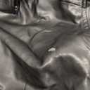 Womens Oversized Faux Leather Motocycle Jacket Zip Up Outwear Coat with Pockets, M