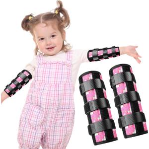 Threlaco 2 Pack Thumb Sucking Stop for Kids Toddlers Nail Biting Treatment Finger Sucking Deterrent Guard Prevention Anti Nose Picking Pediatric Elbow Immobilizer for Boys Girls 2-6 Years(Unicorn)