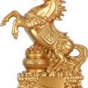 Veemoon Chinese New Year Horse Statue, Horse Statue 2026 Golden Feng Shui Animal Figurine Vintage Resin Standing Sculpture S for Office Home Store Decorations Party Favor 3. 42x1. 97x1. 18in