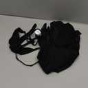 Sexy High Split Side Floral Lace Babydoll Lingerie Dress Set 2 Piece with Thong (Black), X-Large