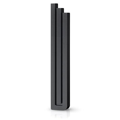 Mezuzah Case – Shin-Shaped Design, Black Aluminum, up to 6" scroll– Full Hebrew ש Shape – Easy Peel & Stick to Install – Waterproof – Jewish gifts – Home Blessing & Protection (1, Black)