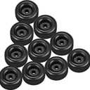 BBTO 10 Packs 2.5" Trailer Ramp Door Bumper, Trailer Door Bumper Compatible with Cargo Ramp Doors, Truck Gates Round Rubber Bump Stops Utility Accessories, Black