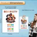 2 x bqw Diversity Posters for Classroom Decor - 11x17 Inch Inclusion and Cultural Awareness Posters Inspirational Classroom Decorations