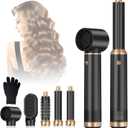 5 in 1 Blow Dryer Brush, Upgrade Hair Dryer Brush Air Curler Air Curling Wrap Styler, Detachable Hot Air Brush Negative Ion Curling Brush Iron, Hair Styling Tools for Drying Curling Straightening