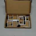 Outside Mounted Blinds Curtain Rod Bracket,Adjustable 1.2-2 Inch Width Track,Tool-Free and Drill-Free, Ideal for Living Rooms,Bedrooms,Restaurant and Offices Curtain Rod Brackets(White,3Pack)