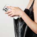 Beaded Phone Lanyard for Women Natural Stone Phone Wrist Strap Handmade Smartphone Wristlet Strap Beaded Wrist Chain (Blue)