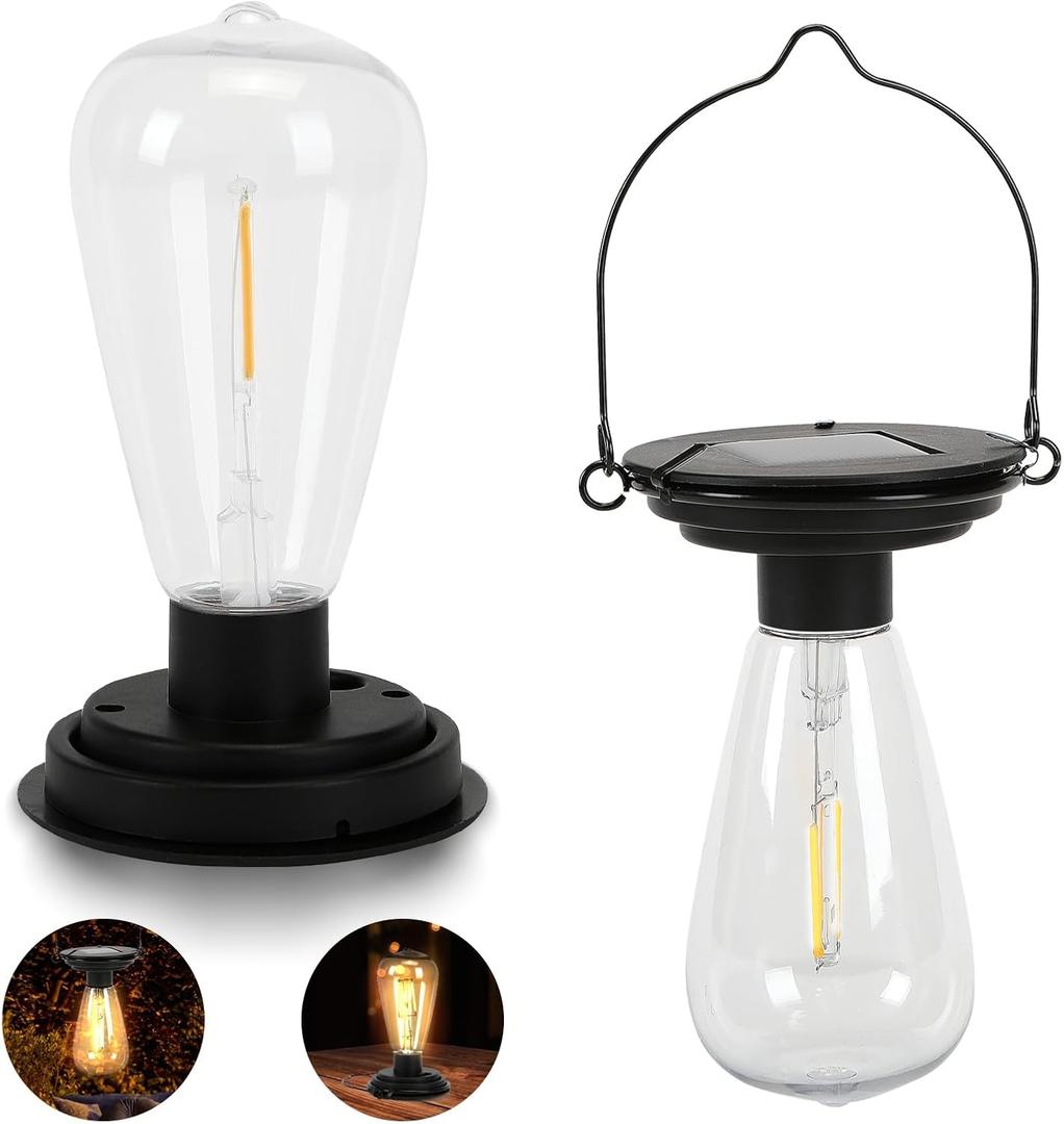 Replacement Solar Light Tops-Solar Light Bulbs for Outside-Solar Lanterns Outdoor Waterproof 2 Pack,One Thing, Three Uses, Multifunctional Size Conversion Or Personalized Hanging