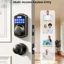 Veise Keyless Entry Door Lock with 2 Knobs, Electronic Backlit Keypad Deadbolt with Handle Set, Auto Lock, One-time Codes, Smart Deadbolt for Front Door, Easy Installation, Oil-Rubbed Bronze